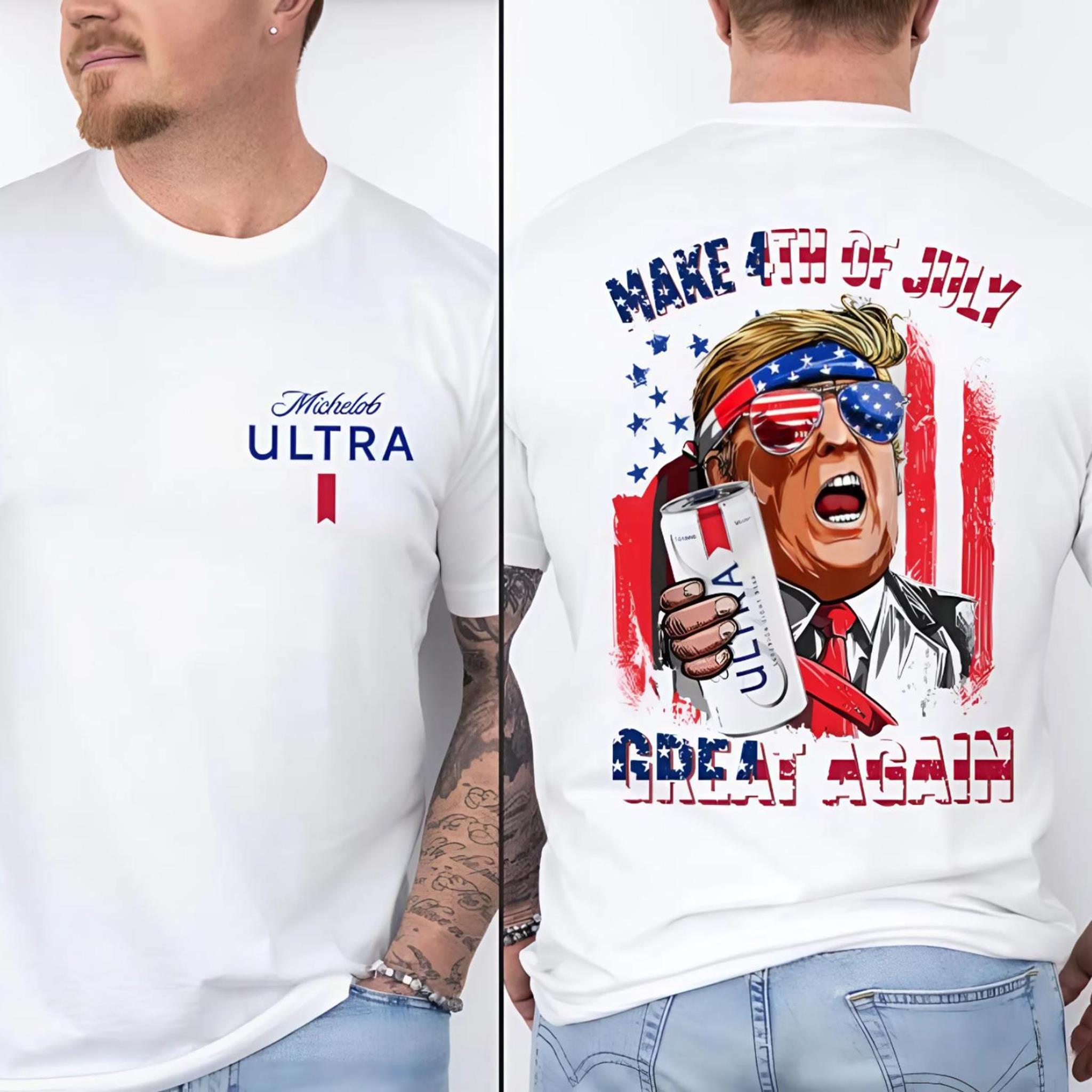 Michelob Ultra Shirt Michelob Ultra Make 4th of July America Great Again Shirt Independence Day USA For Men For Women